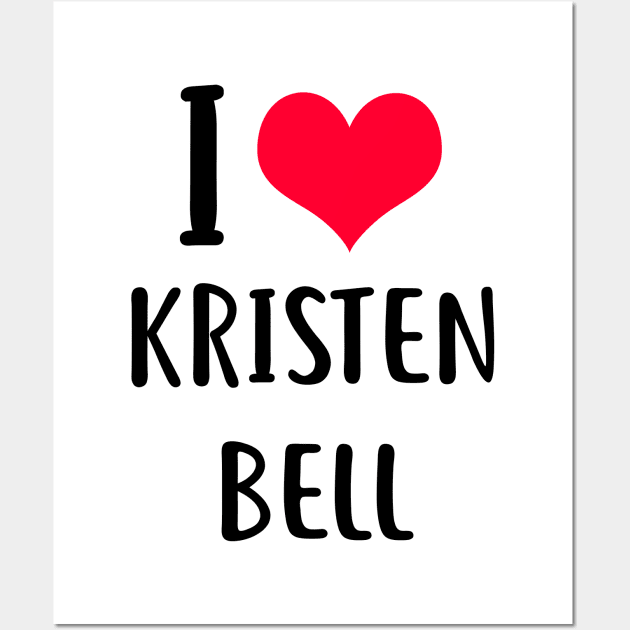 i love kristen bell Wall Art by planetary